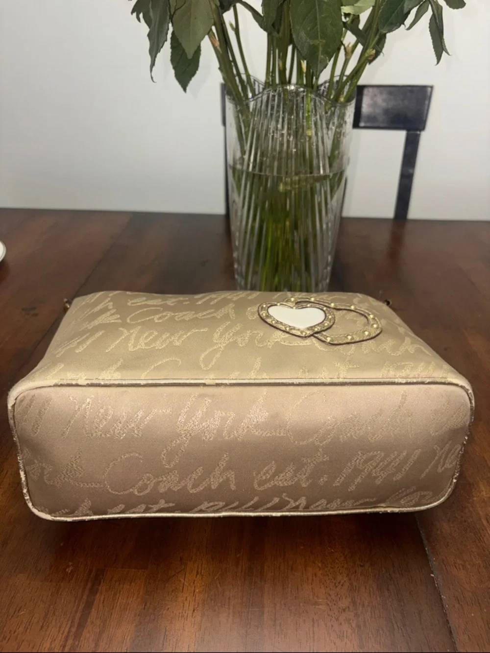 Coach Poppy Lurex Hobo Signature Script in GUC. - Picture 6 of 11